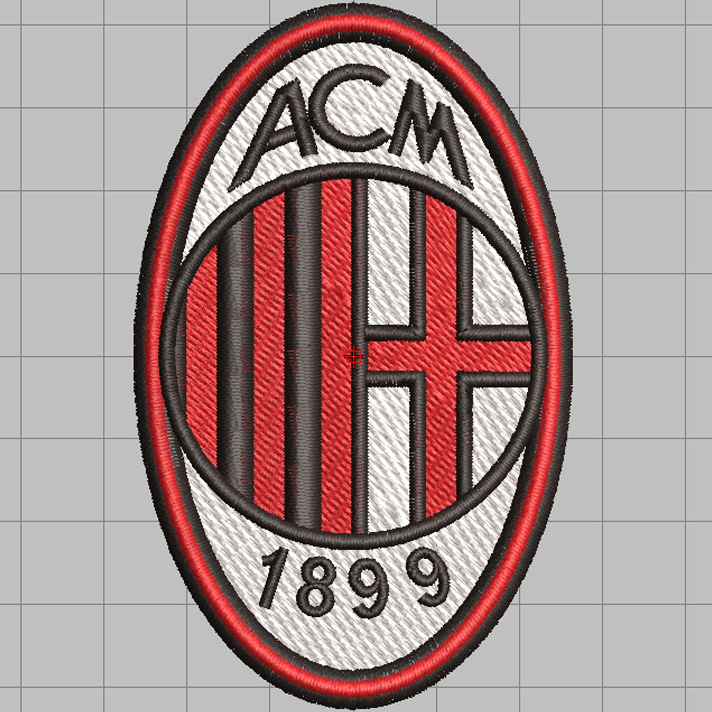 Matriz de Bordado Ponchado AC Milan – 8.5 cm