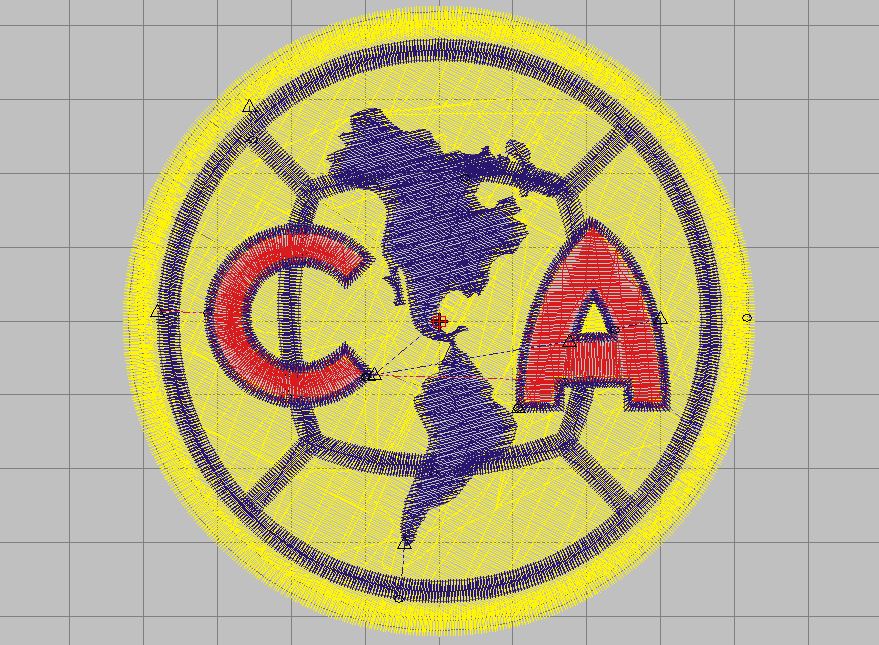 Matriz de Bordado Club América 🦅 (Ponchado)